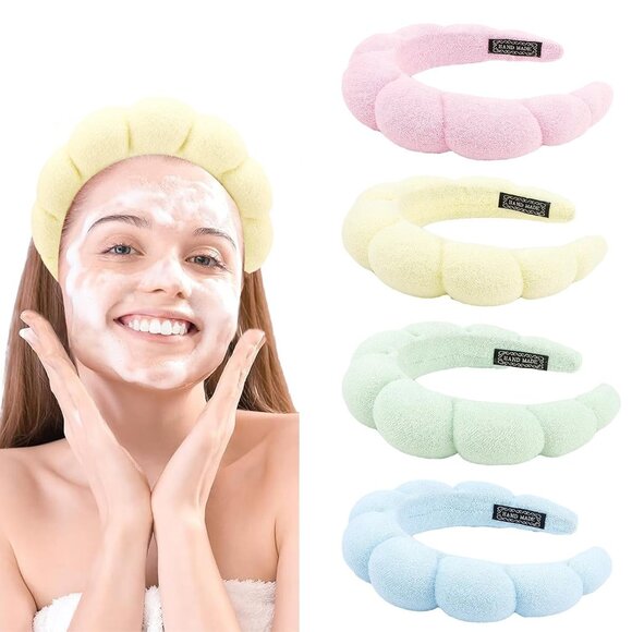 Spa Headbands Soft Terry Cloth Face Wash Makeup Mask Hair Accessories - Picture 1 of 8